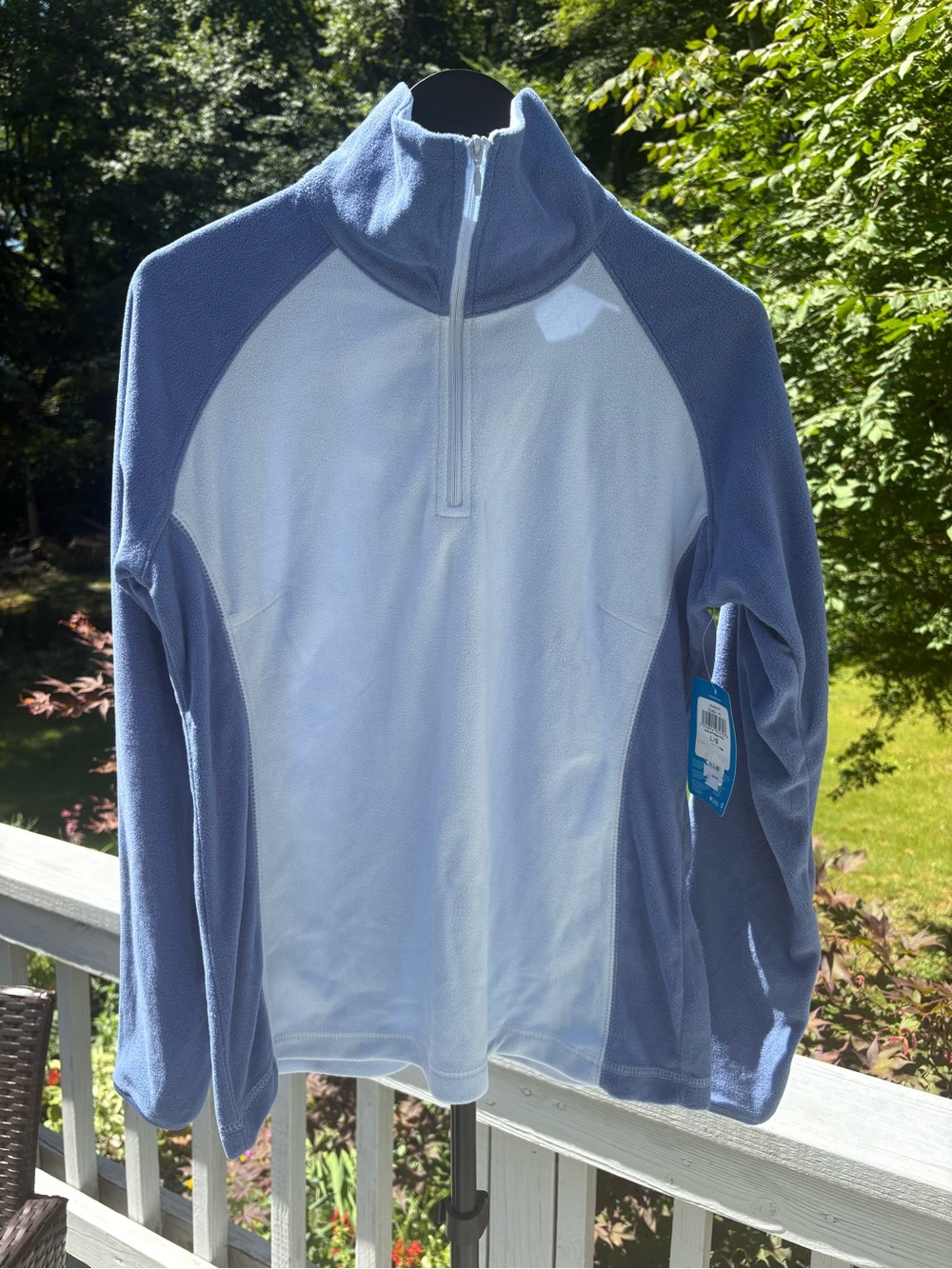 Columbia Two-Tone Blue Periwinkle Half-Zip Fleece Pullover